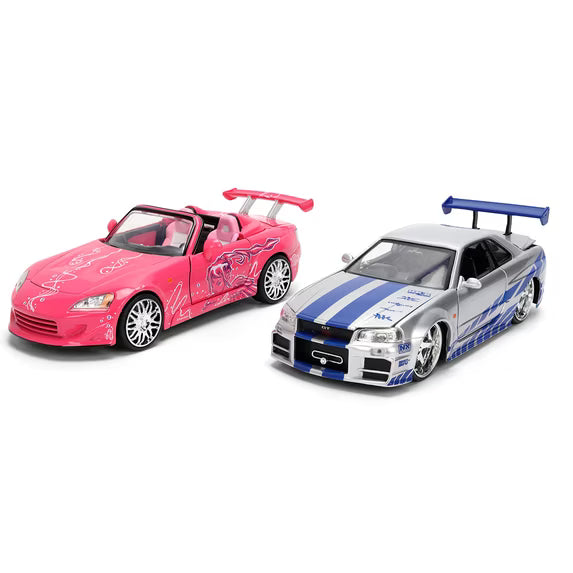 Jada 1:24 Twin Pack – Brian’s Nissan Skyline GT-R (R34) & Suki’s Honda S2000