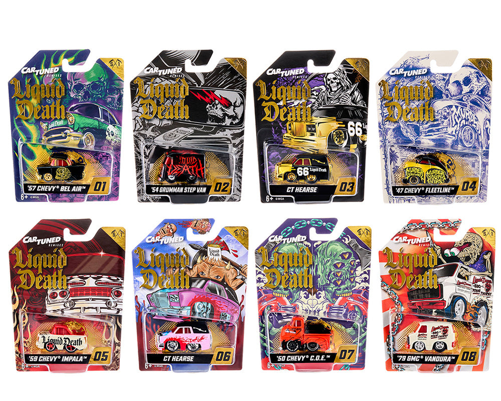 CarTuned 1:64 Liquid Death 2026 Series 1 Assortment of 8