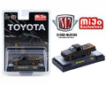 M2 Machines 1:64 1985 Toyota Pickup Truck Slammed Custom – Matte Grey w/ Carbon Hood – MiJo Exclusives
