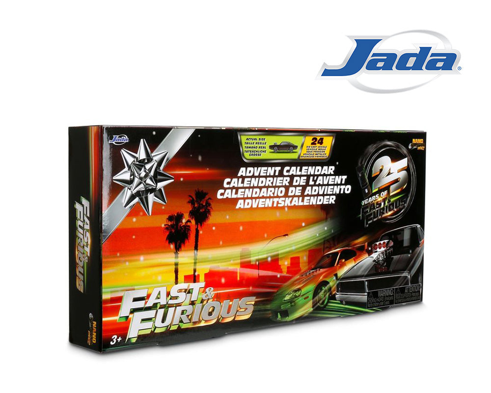 Jada Nano 1.65″ Fast & Furious 25th Anniversary Advent Calendar 24 Cars Set
