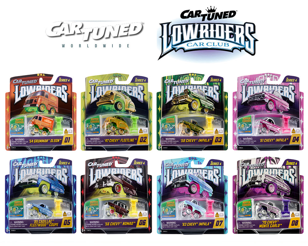 CarTuned 1:64 Lowriders SHOW GLOW Series 4 Assortment of 8 Styles 2026