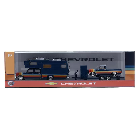 M2 Machines 1975 Chevy Cheyenne Super 30 Camper & Chevy C10 Silverado R100