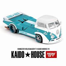 Kaido House x Mini GT Volkswagen T1 KAIDO WORKS V1 – Turquoise/White
