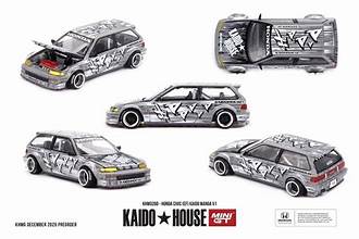 Kaido House MiniGT Honda Civic (EF) Kaido Manga V1 – Silver