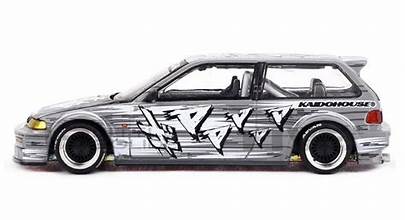 Kaido House MiniGT Honda Civic (EF) Kaido Manga V1 – Silver