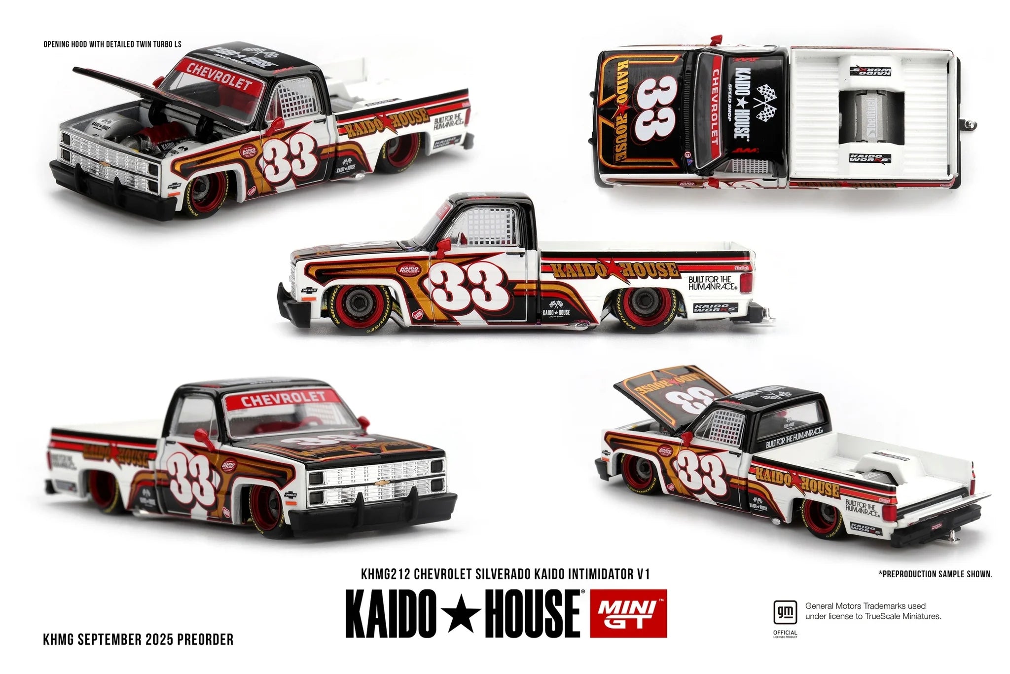 Kaido House Chevrolet Silverado KAIDO Intimidator V1 White Brown #33