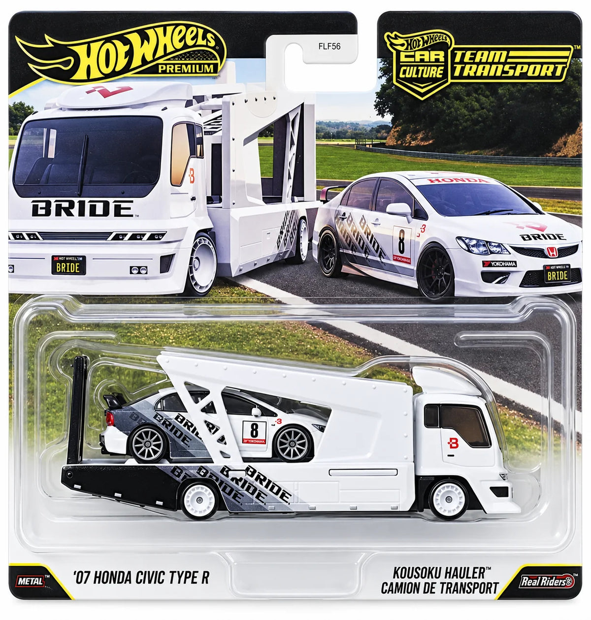 Hot Wheels Premium Team Transport 1:64 '07 Honda Civic Type R Kousoku Hauler