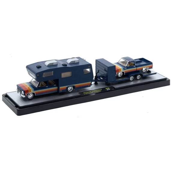 M2 Machines 1975 Chevy Cheyenne Super 30 Camper & Chevy C10 Silverado R100